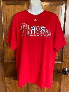Philadelphia Phillies Majestic Jake Arrieta #49 Jersey Tee Baseball Size XL